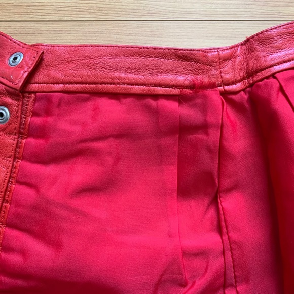 Leather Ruching Skirt - Picture 5 of 8